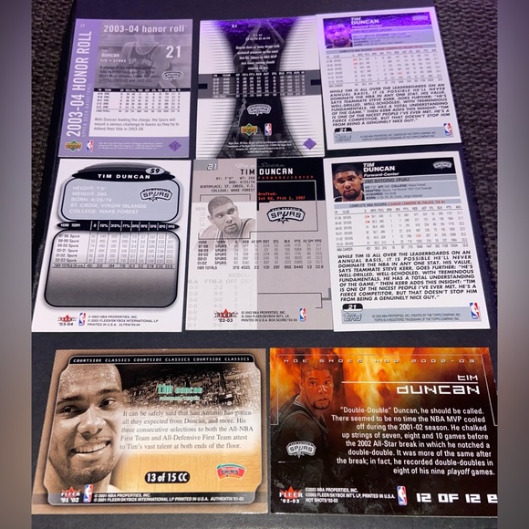 Tim Duncan cards (8) 2001-2004 - Picture 2 of 6